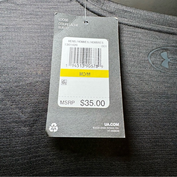 Under Armour Gray T-Shirt SZ M - Picture 6 of 6